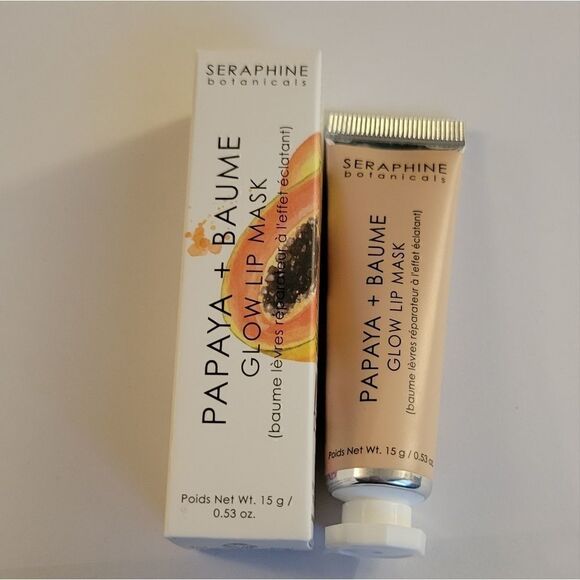 Seraphine Botanicals Papaya and Baume Glow Lip Mask - Picture 1 of 6